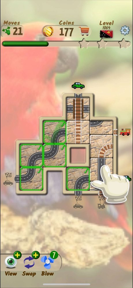 Level with trains and cars